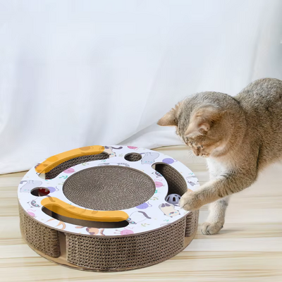 Grattoir Chat - PurrRoundScratcher™ - Chats & Balles