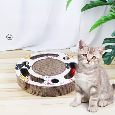 Grattoir Chat - PurrRoundScratcher™ - Chats Colorés