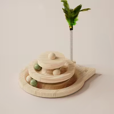 Jouet en Bois - SpinningCatToy™ - Chat