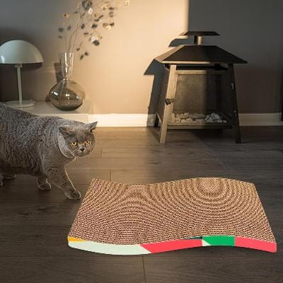 Grattoir Chat - PurrfectScratcher™ - Ondulé Rose