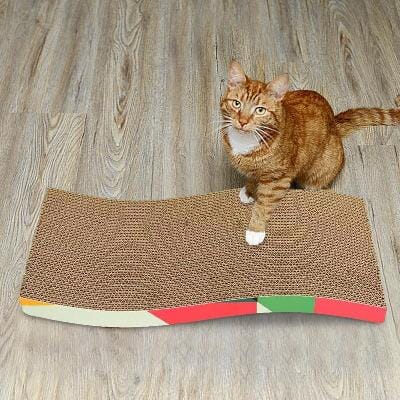 Grattoir Chat - PurrfectScratcher™ - Ondulé Rose
