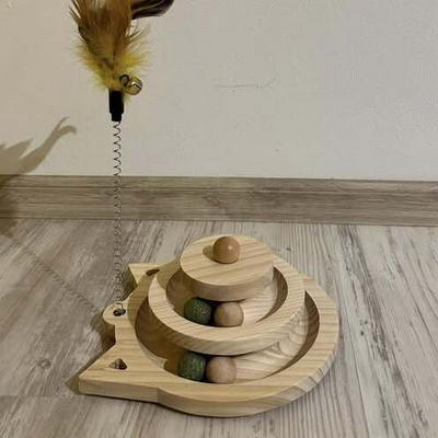 Jouet en Bois - SpinningCatToy™ - Chat