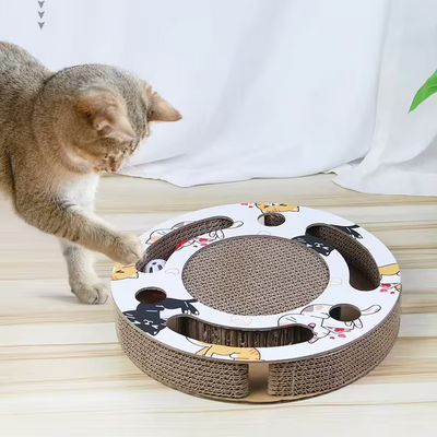 Grattoir Chat - PurrRoundScratcher™ - Chats Colorés