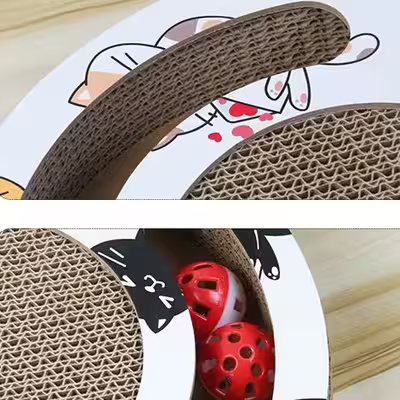 Grattoir Chat - PurrRoundScratcher™ - Chats Colorés